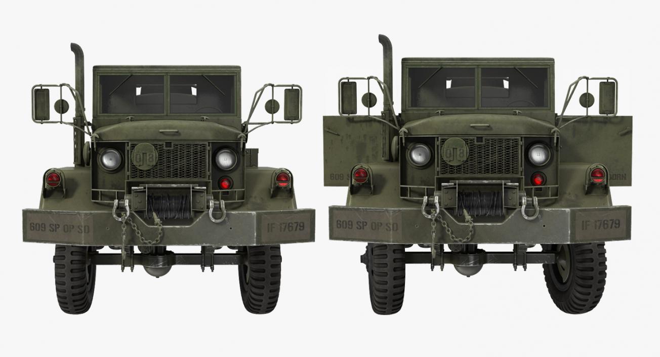 US Army WWII Rigged Trucks Collection 2 3D model