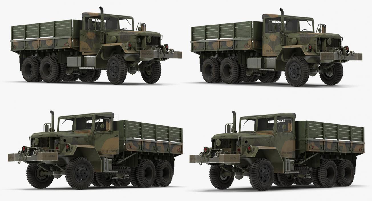 US Army WWII Rigged Trucks Collection 2 3D model