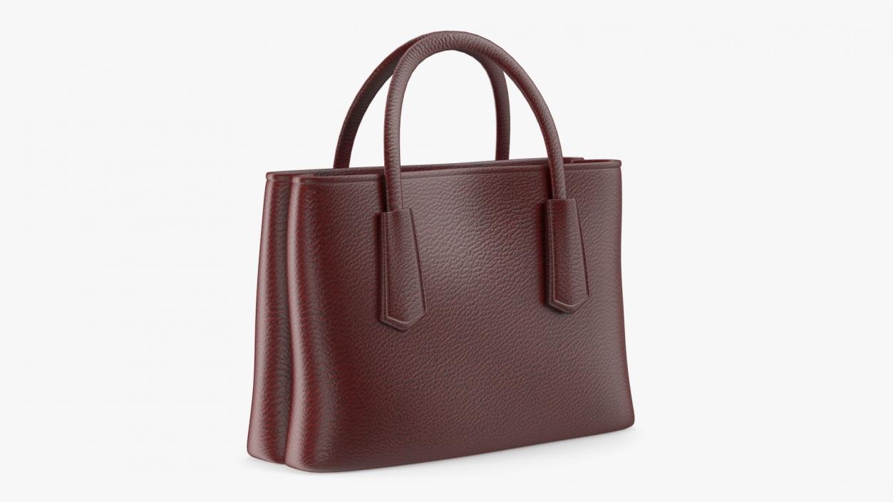 3D Women Leather Bag Brown model