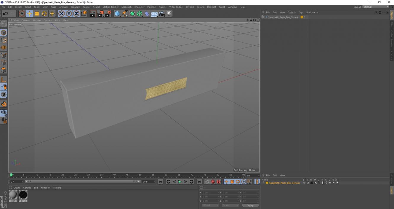 3D Spaghetti Pasta Box Template model