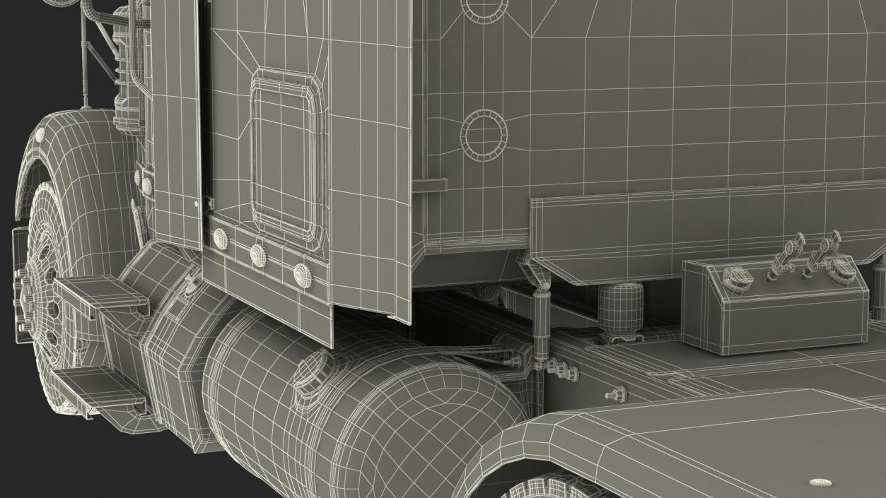 3D model Freightliner 122SD Truck Simple Interior