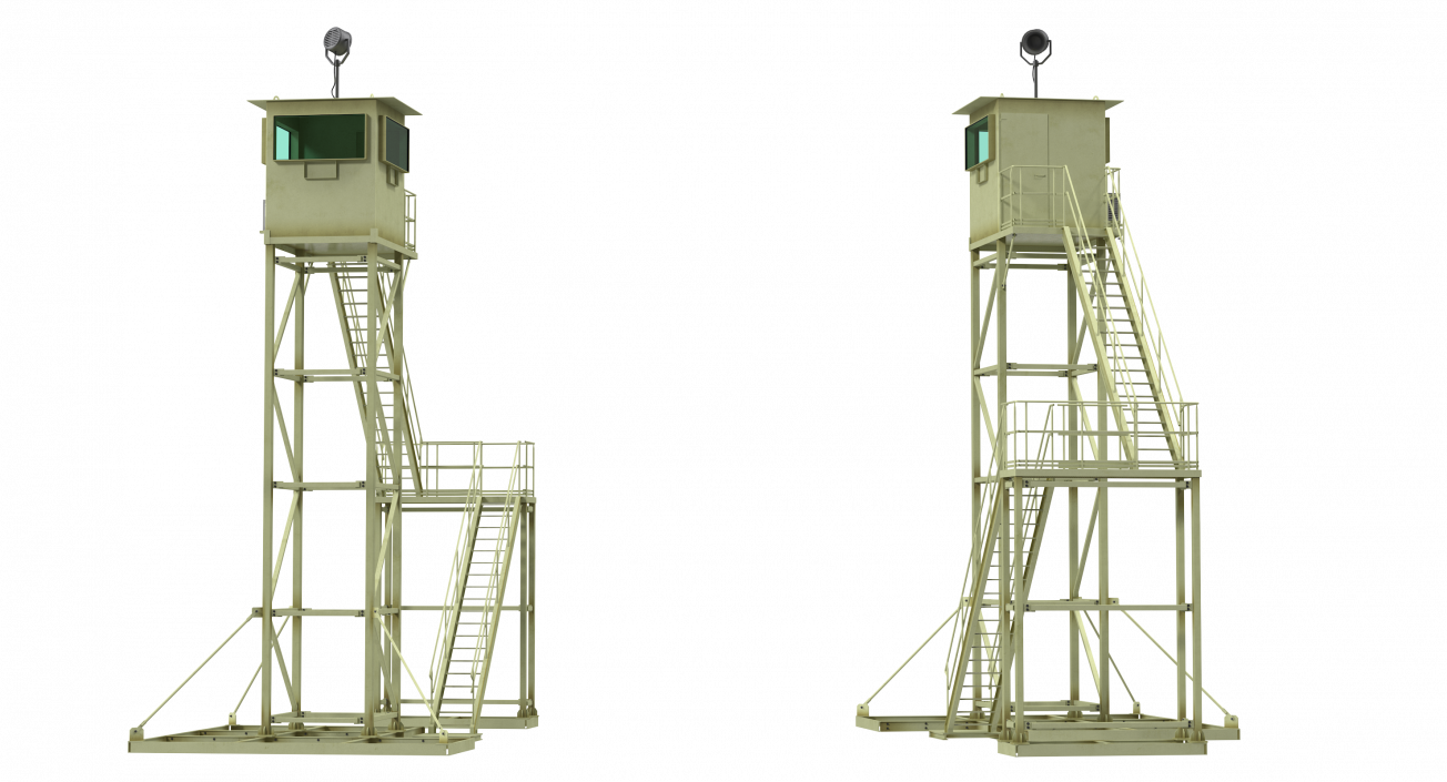 3D Military Observation Tower