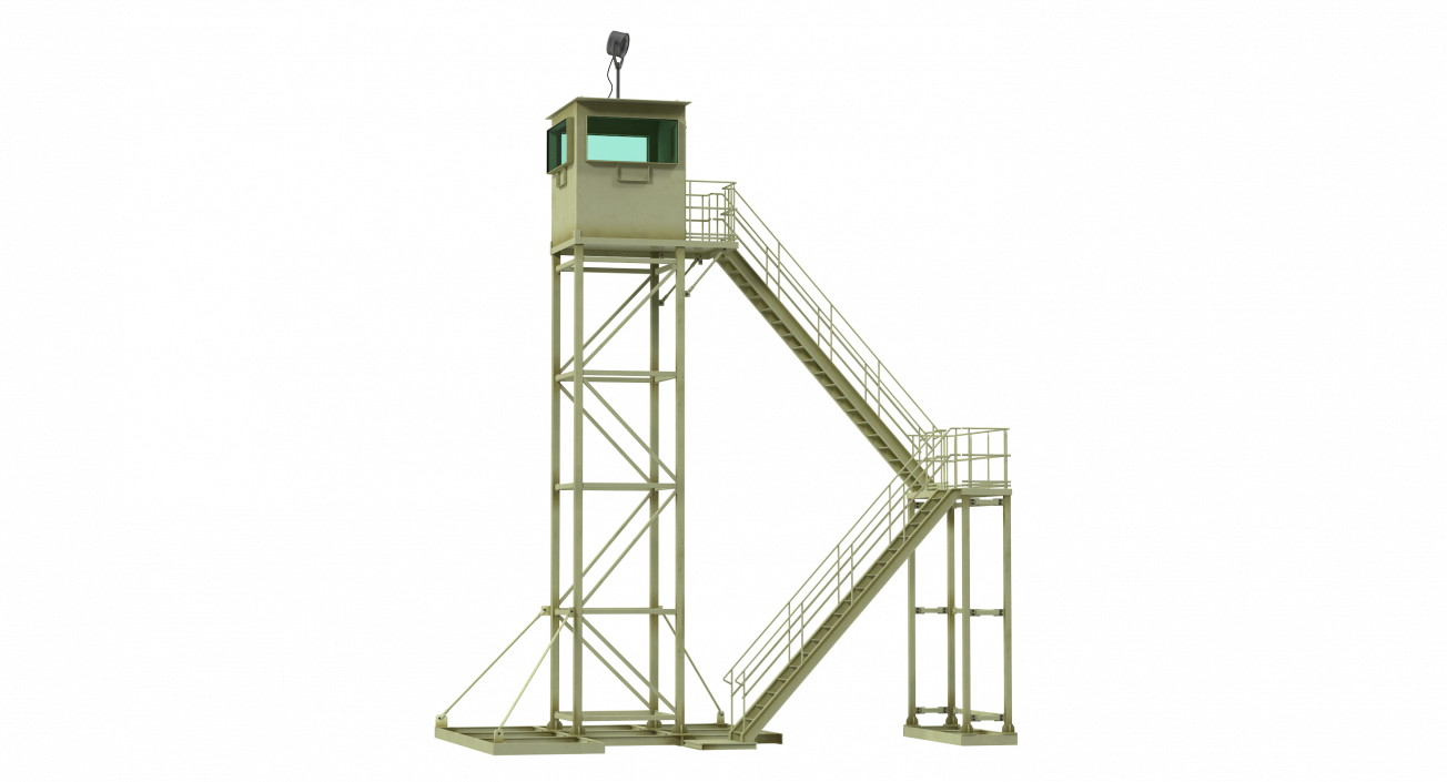 3D Military Observation Tower