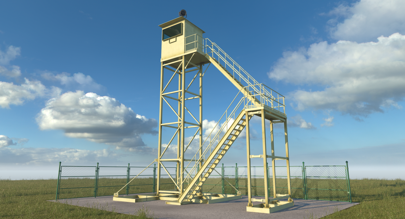 3D Military Observation Tower