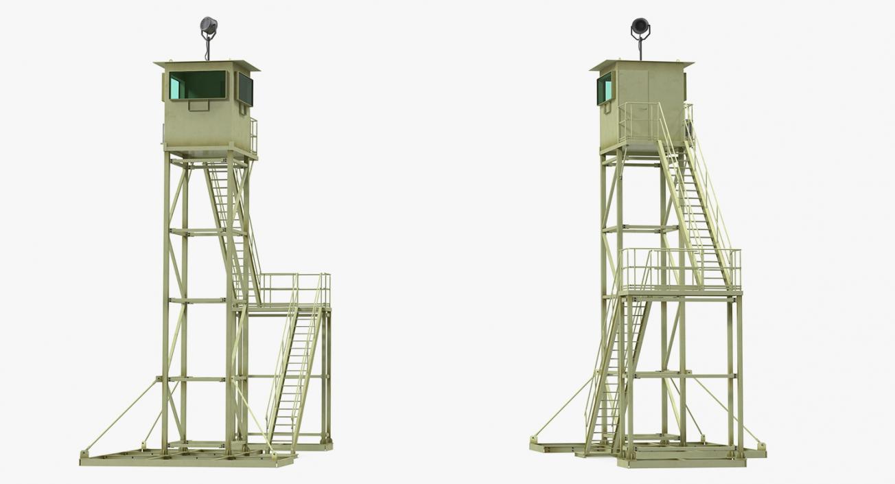 3D Military Observation Tower