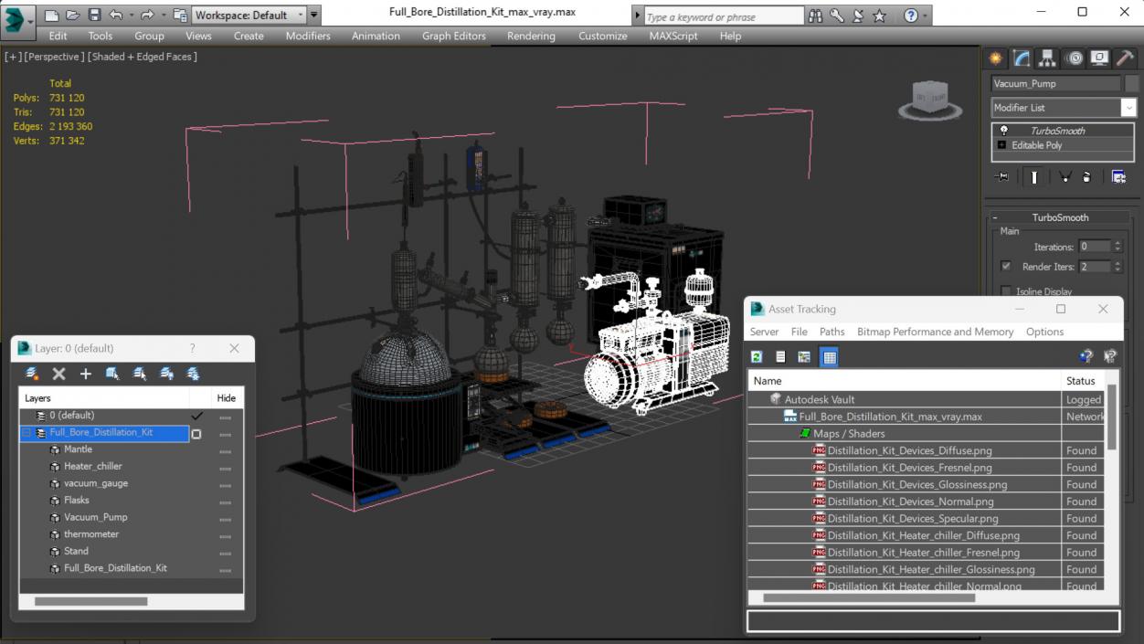 3D Full Bore Distillation Kit