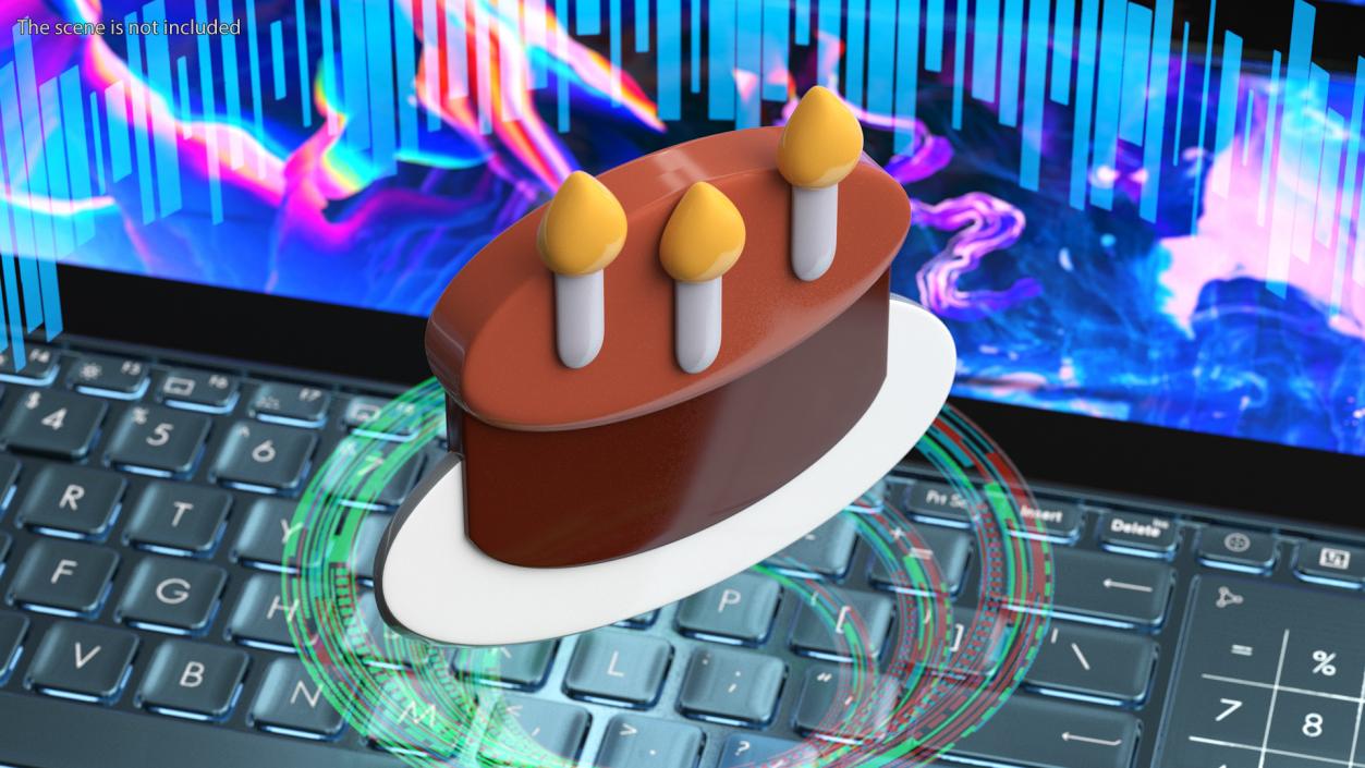 Birthday Cake Emoji 3D model