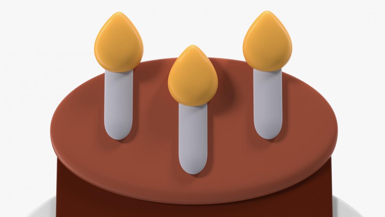 Birthday Cake Emoji 3D model