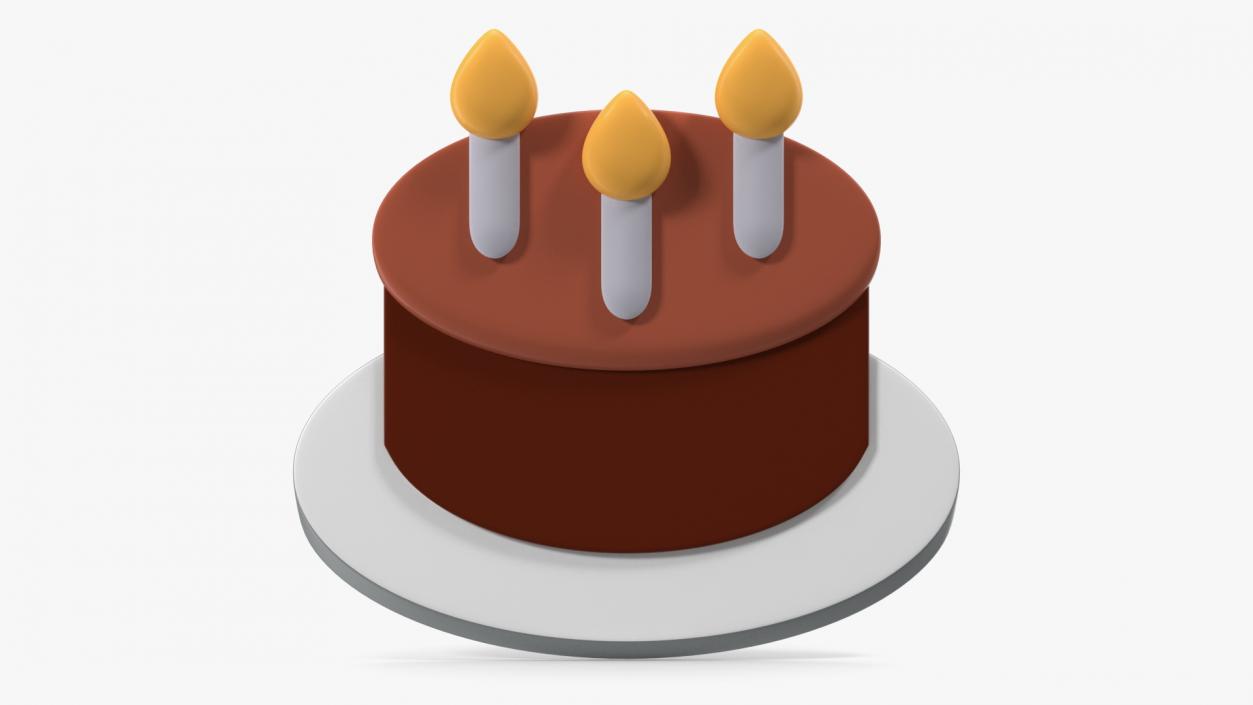 Birthday Cake Emoji 3D model