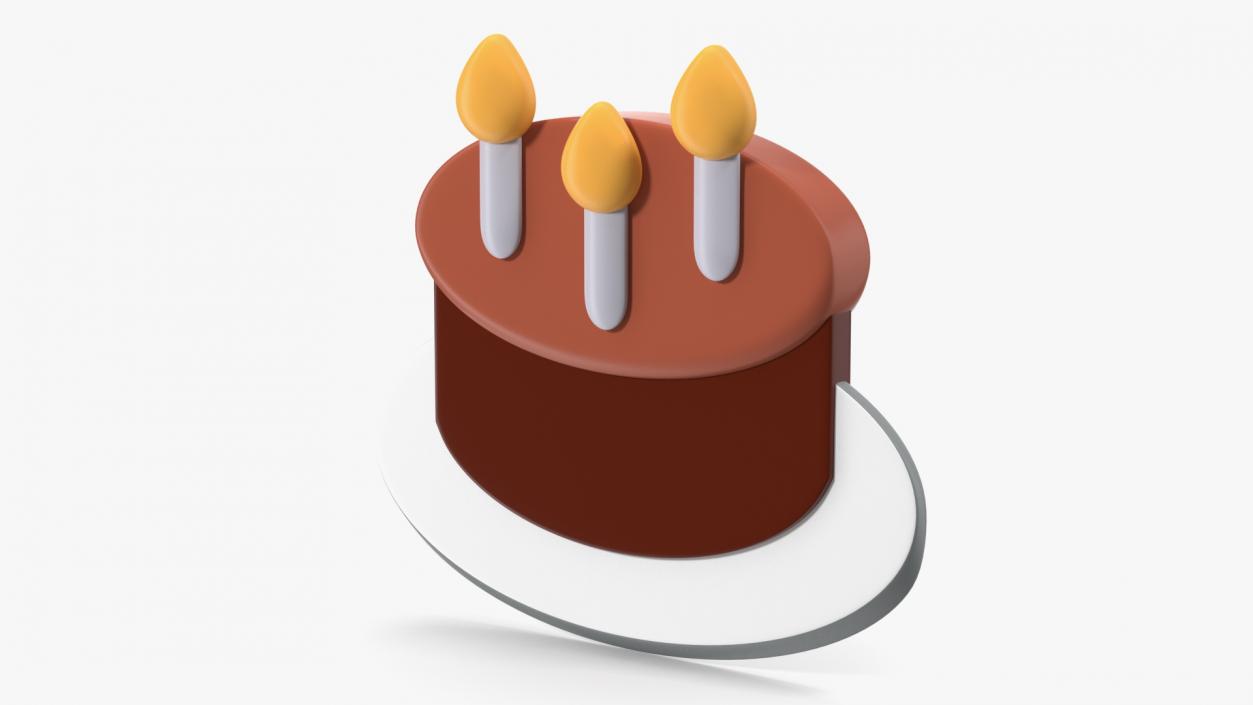 Birthday Cake Emoji 3D model