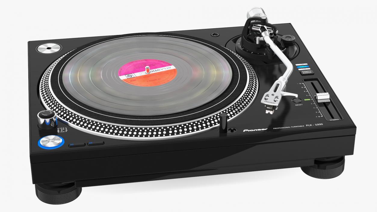 3D model DJ Turntable Pioneer PLX 1000 With Vinyl