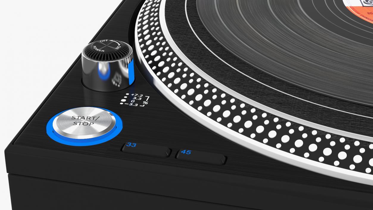 3D model DJ Turntable Pioneer PLX 1000 With Vinyl