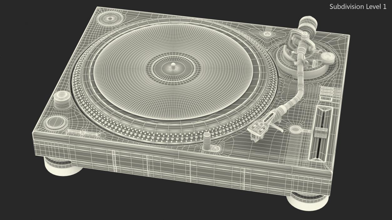 3D model DJ Turntable Pioneer PLX 1000 With Vinyl