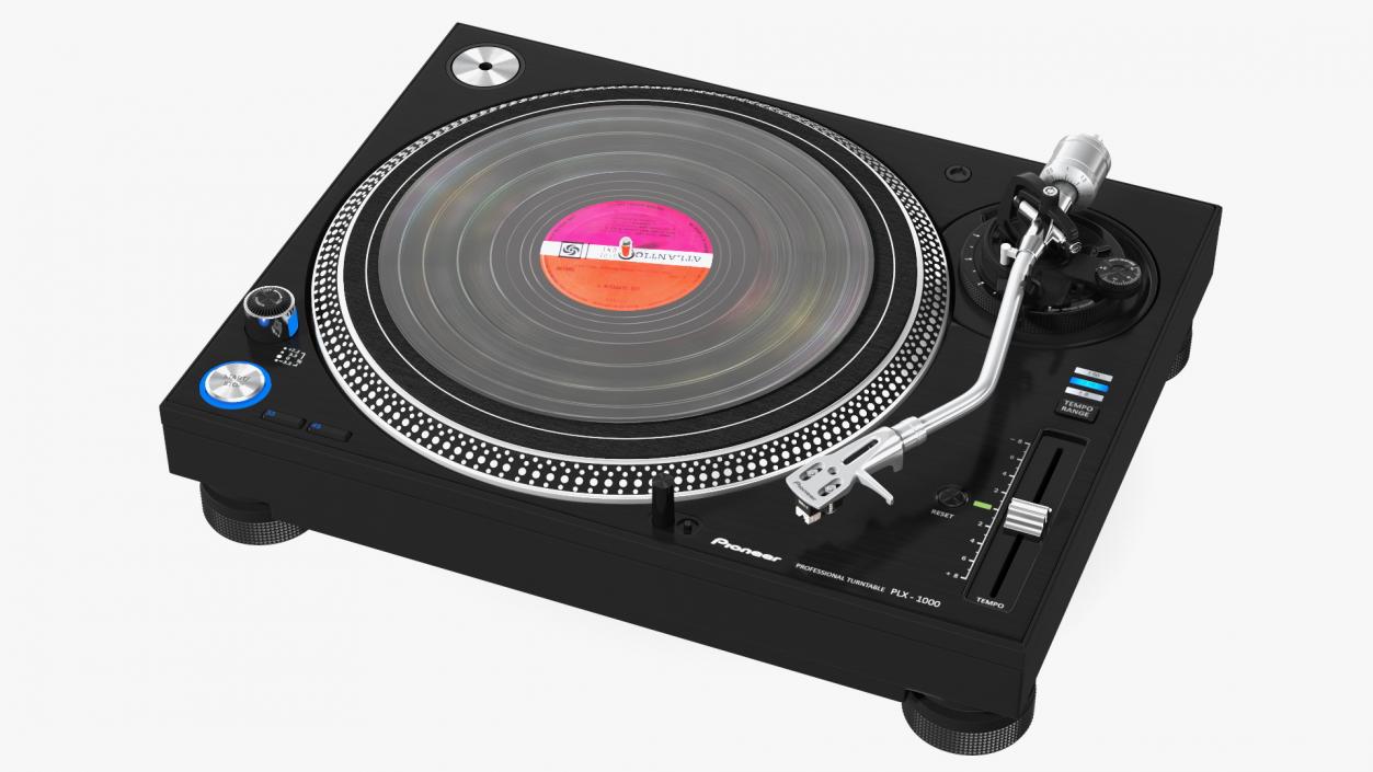 3D model DJ Turntable Pioneer PLX 1000 With Vinyl