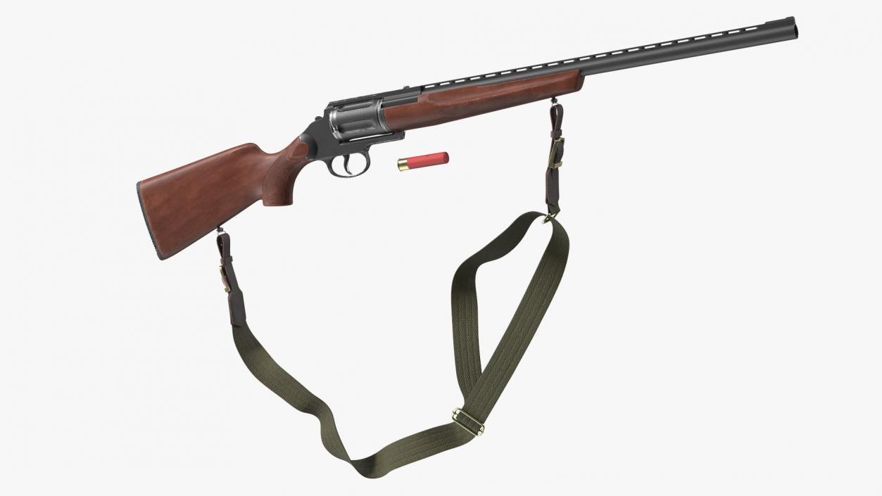 3D model Revolving Hunting Shotgun MC255 Wood Old