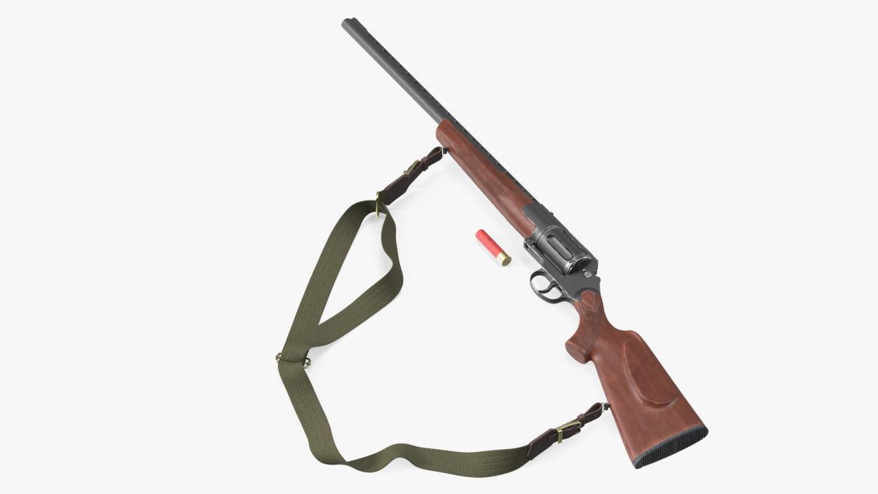 3D model Revolving Hunting Shotgun MC255 Wood Old