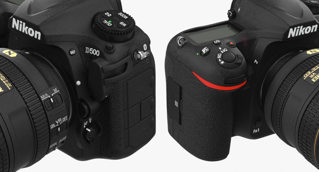 Nikon D500 and Bag Collection 3D model