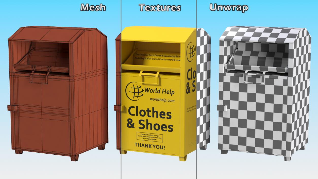 3D Clothes and Shoes Drop Box