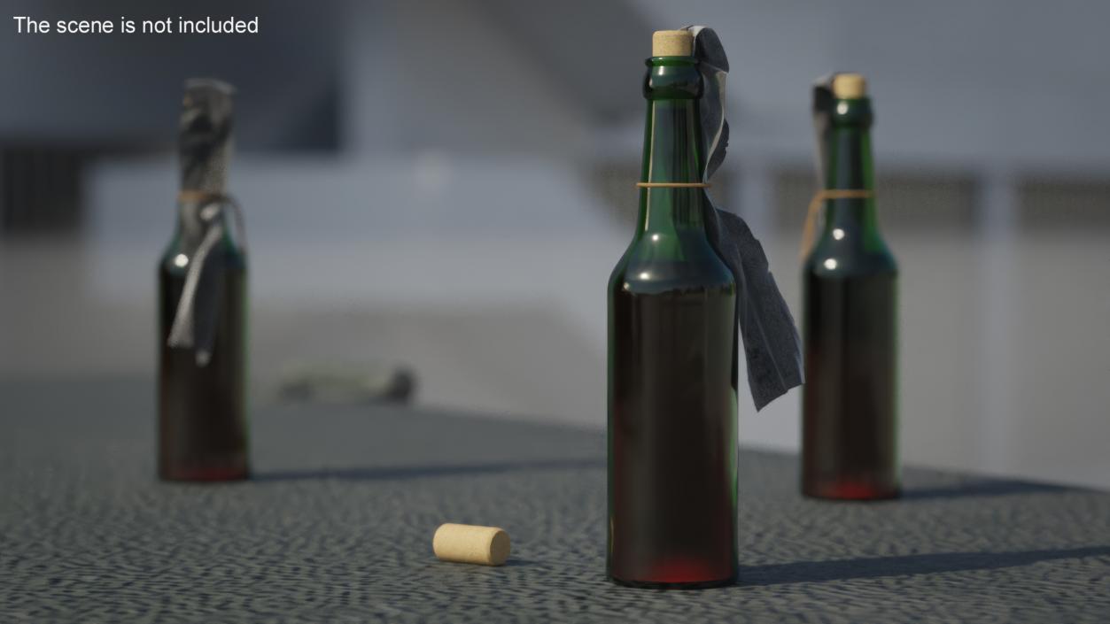 3D model Bottle Bomb Fur