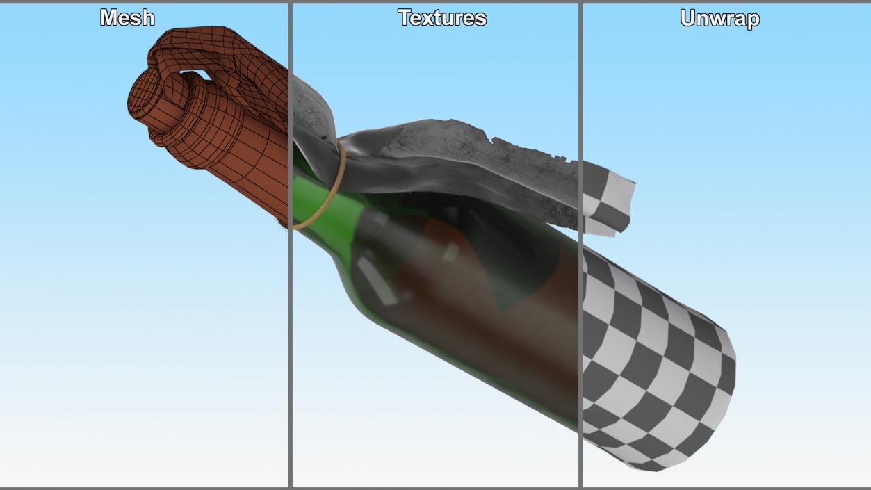 3D model Bottle Bomb Fur