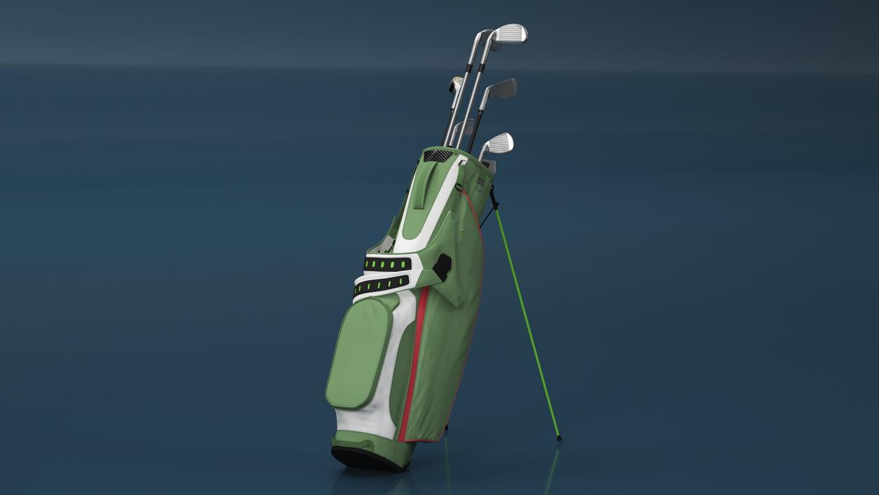 3D Golf Bag with Clubs 2