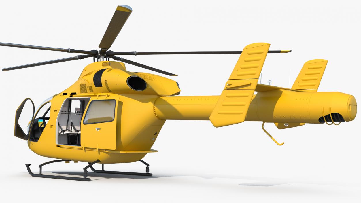 3D Light Twin Utility Helicopter Rigged