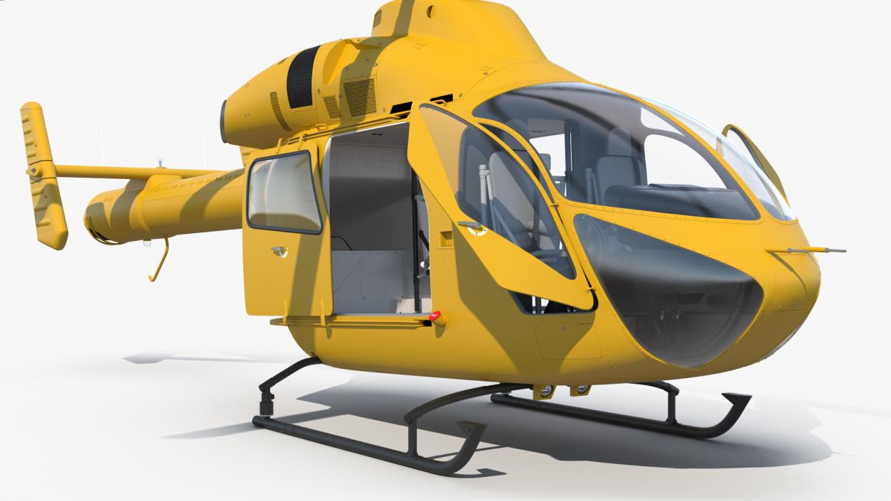 3D Light Twin Utility Helicopter Rigged