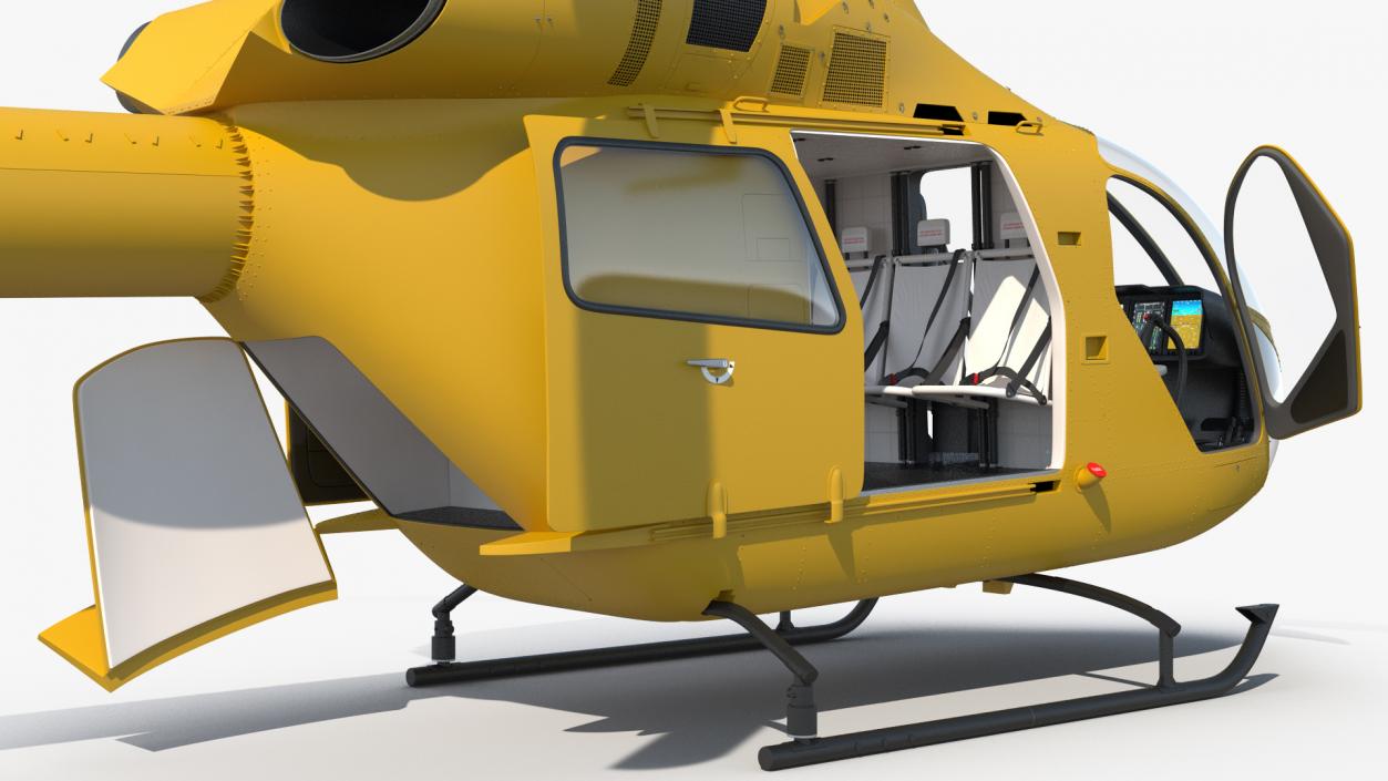 3D Light Twin Utility Helicopter Rigged