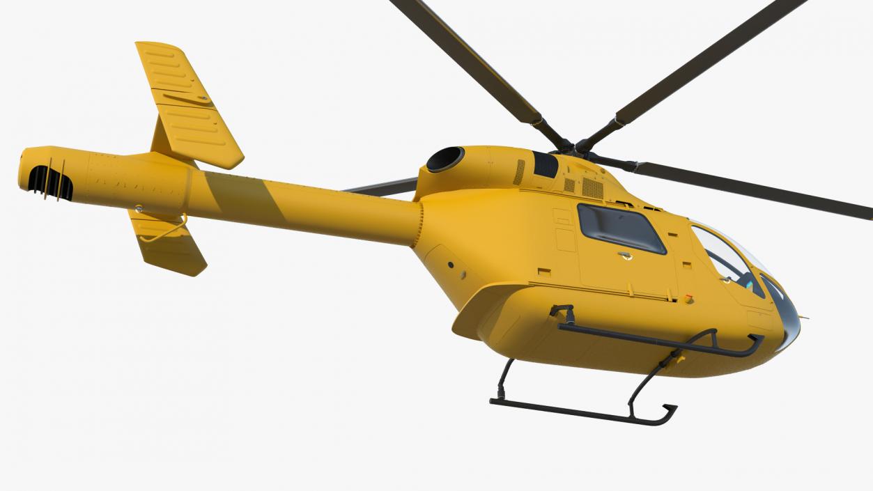 3D Light Twin Utility Helicopter Rigged