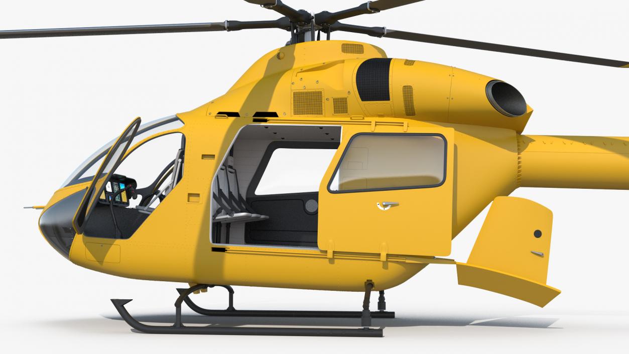 3D Light Twin Utility Helicopter Rigged