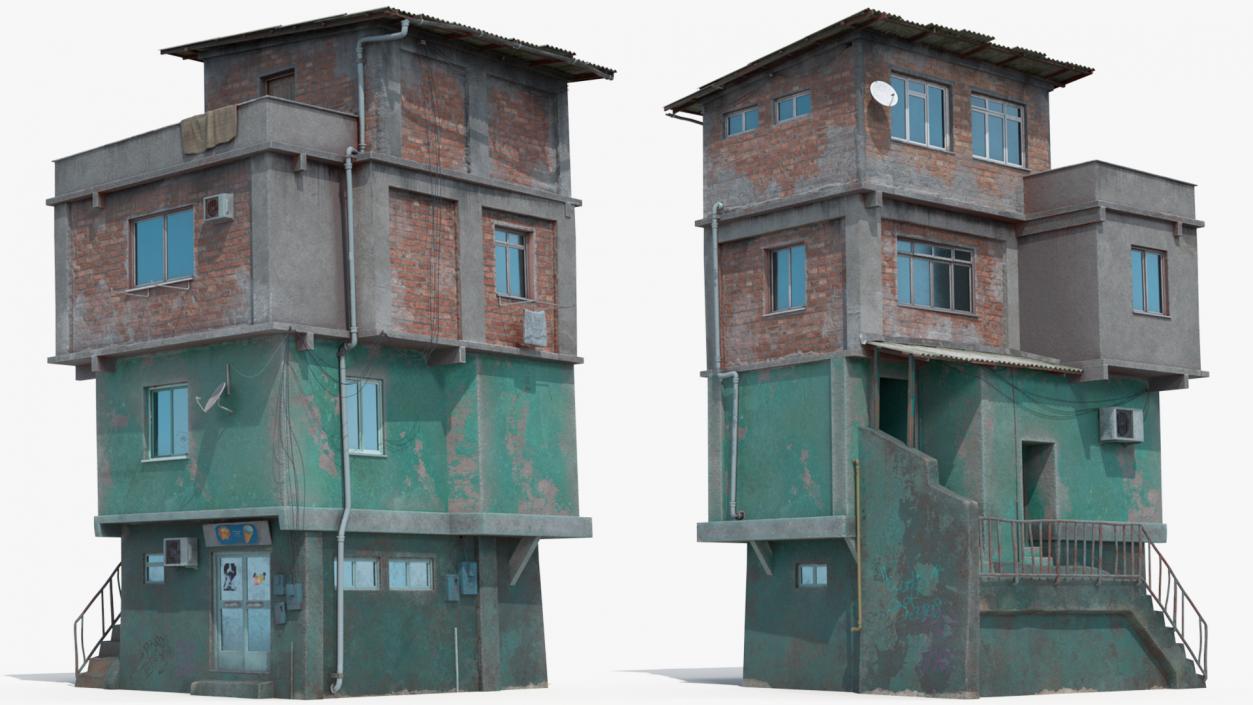 3D model Old Rio Favela House