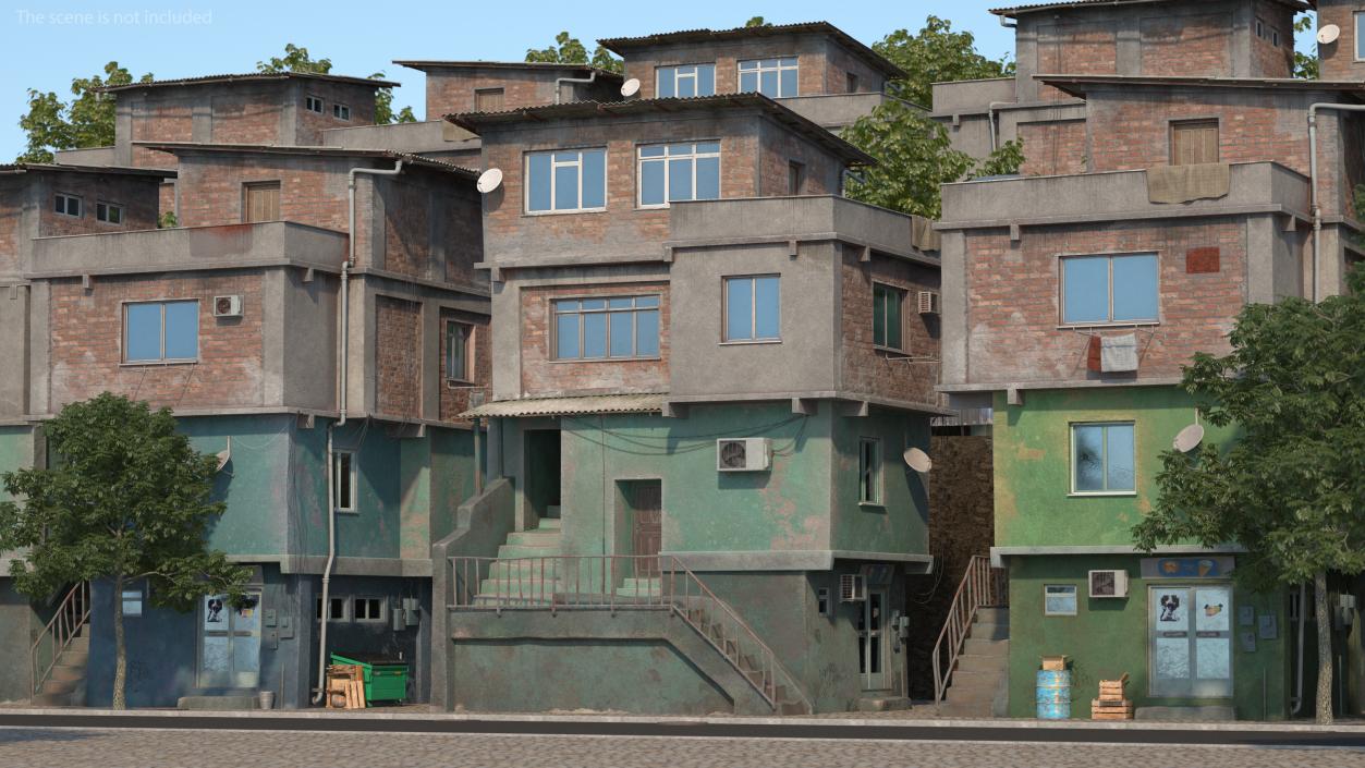 3D model Old Rio Favela House