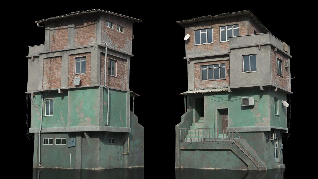 3D model Old Rio Favela House