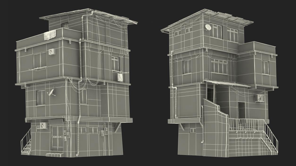 3D model Old Rio Favela House