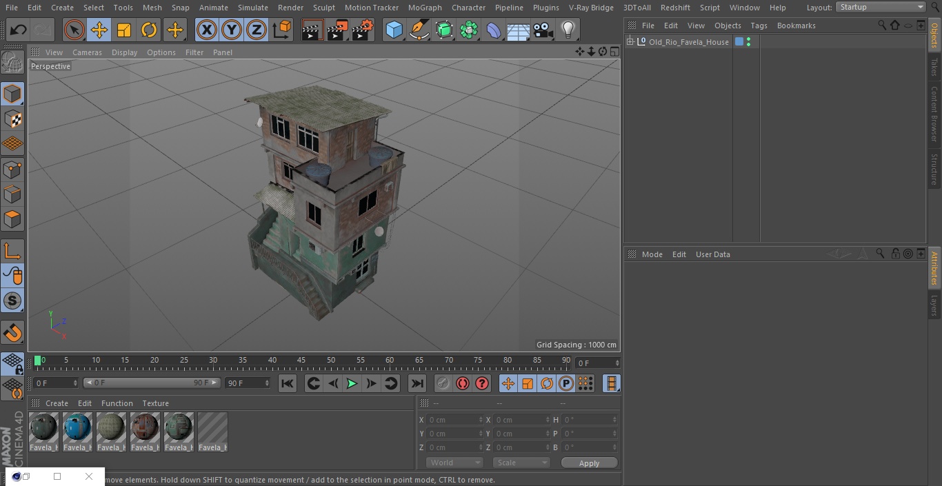 3D model Old Rio Favela House