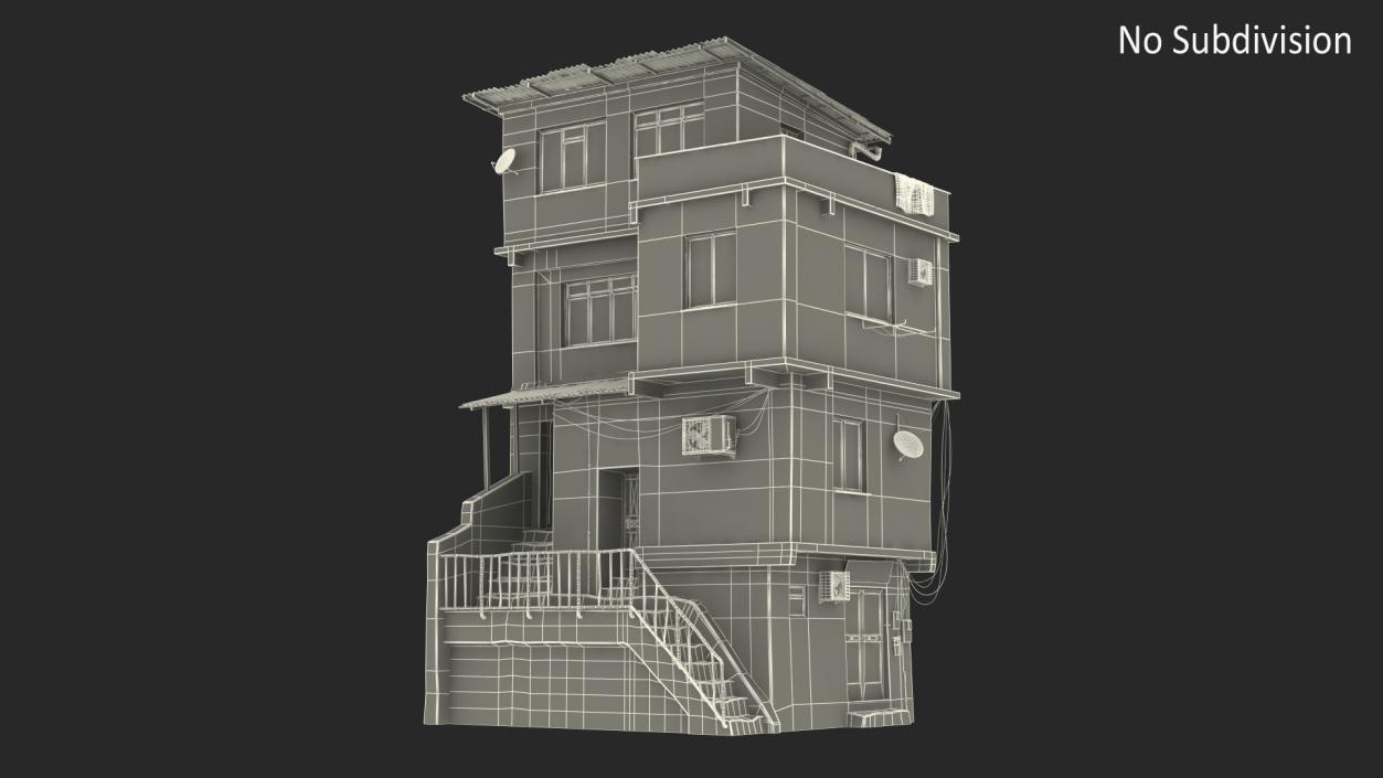 3D model Old Rio Favela House