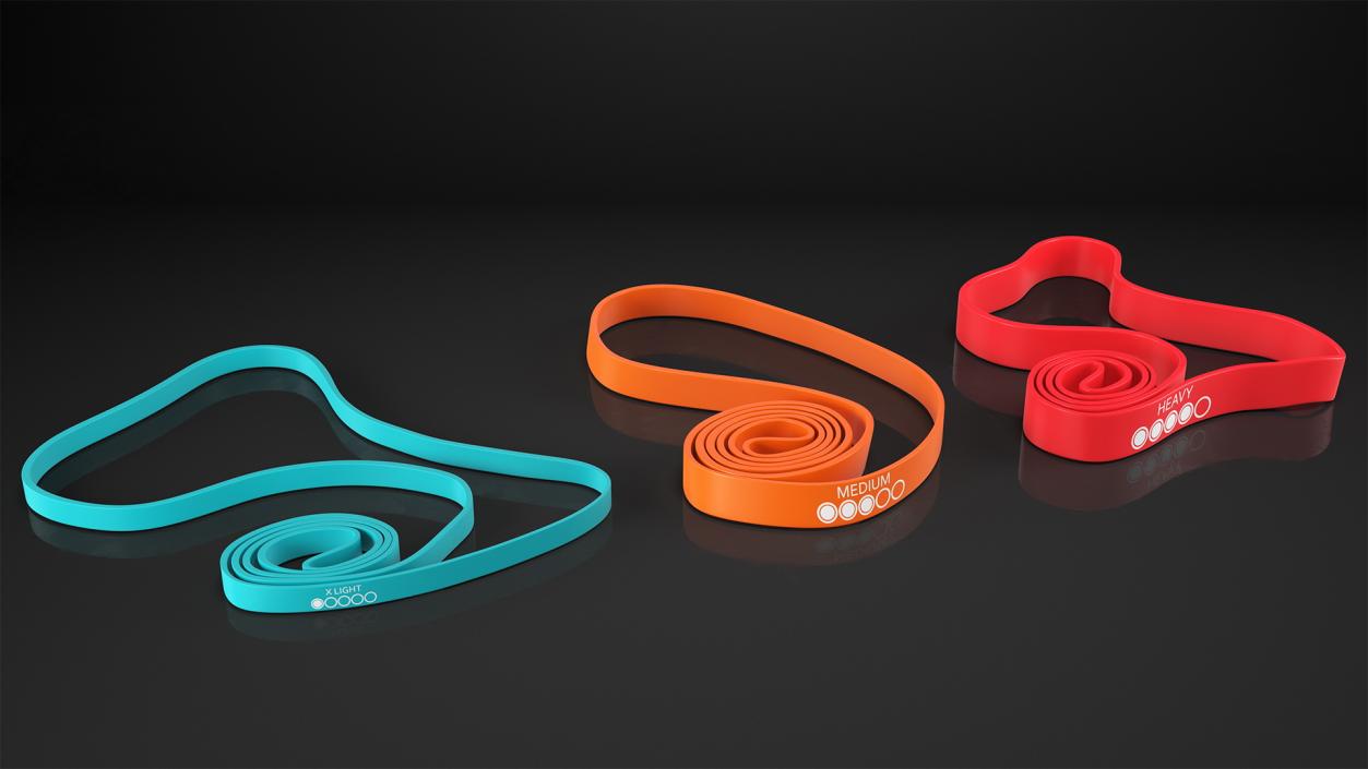 Elastic Resistance Band Set 3D