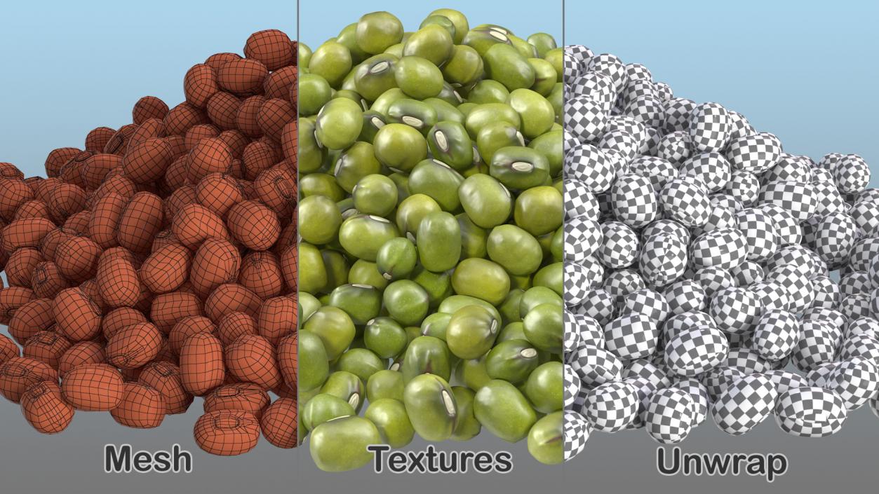 3D model Mung Beans Pile