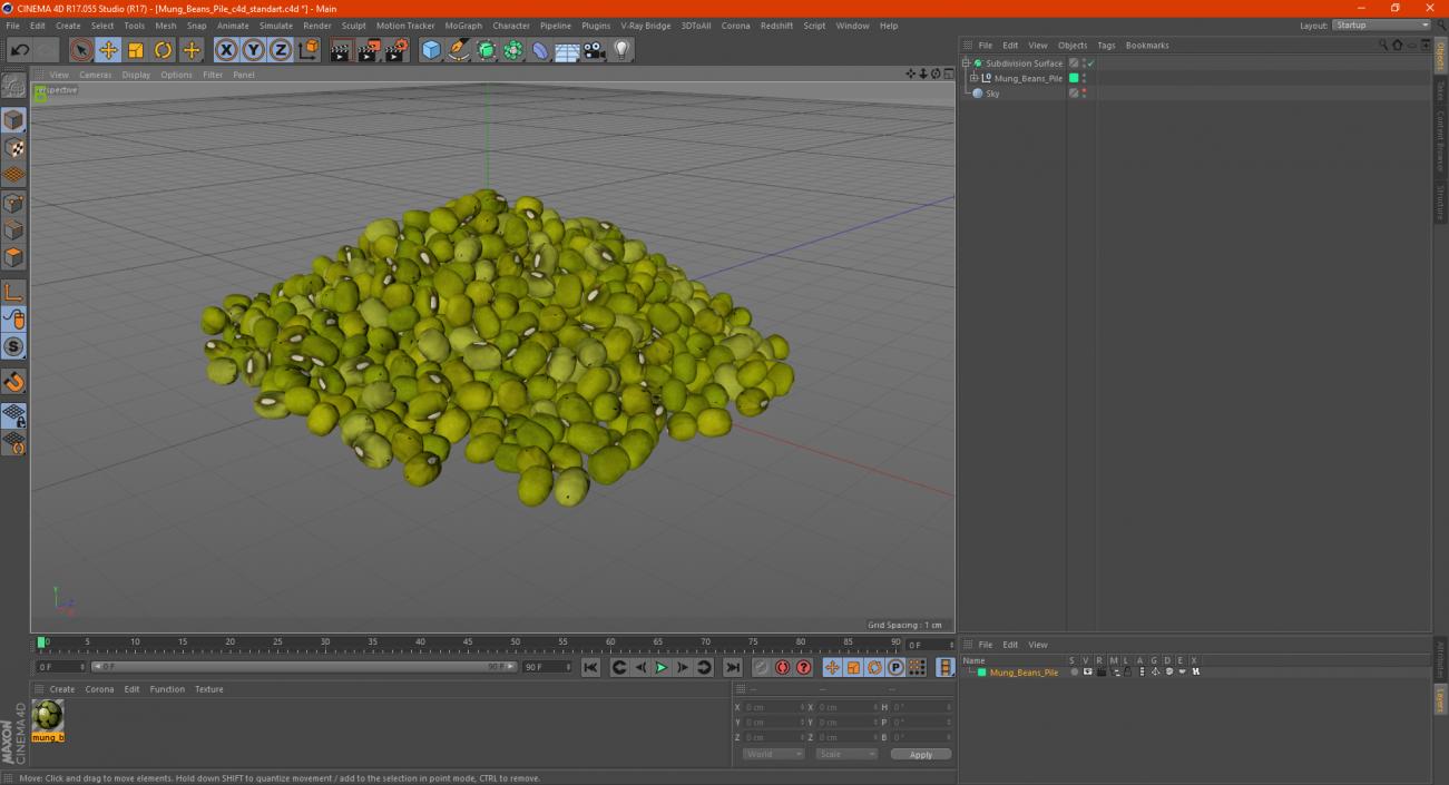 3D model Mung Beans Pile