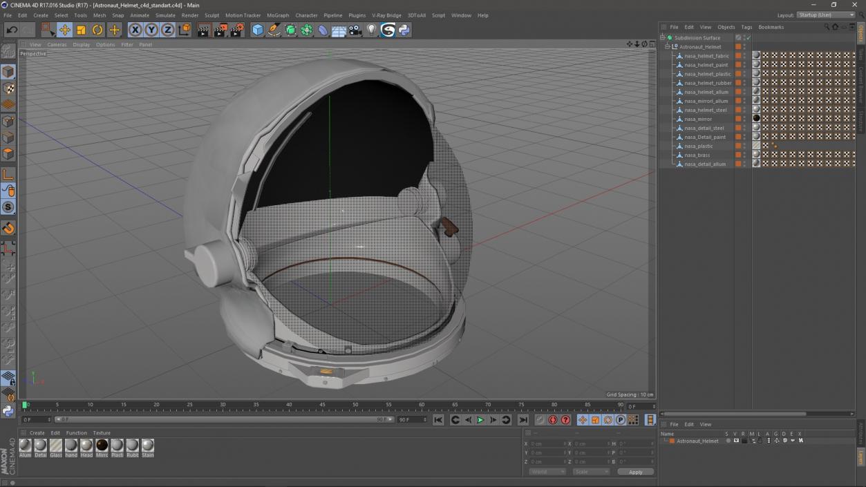 3D Astronaut Helmet 3 model