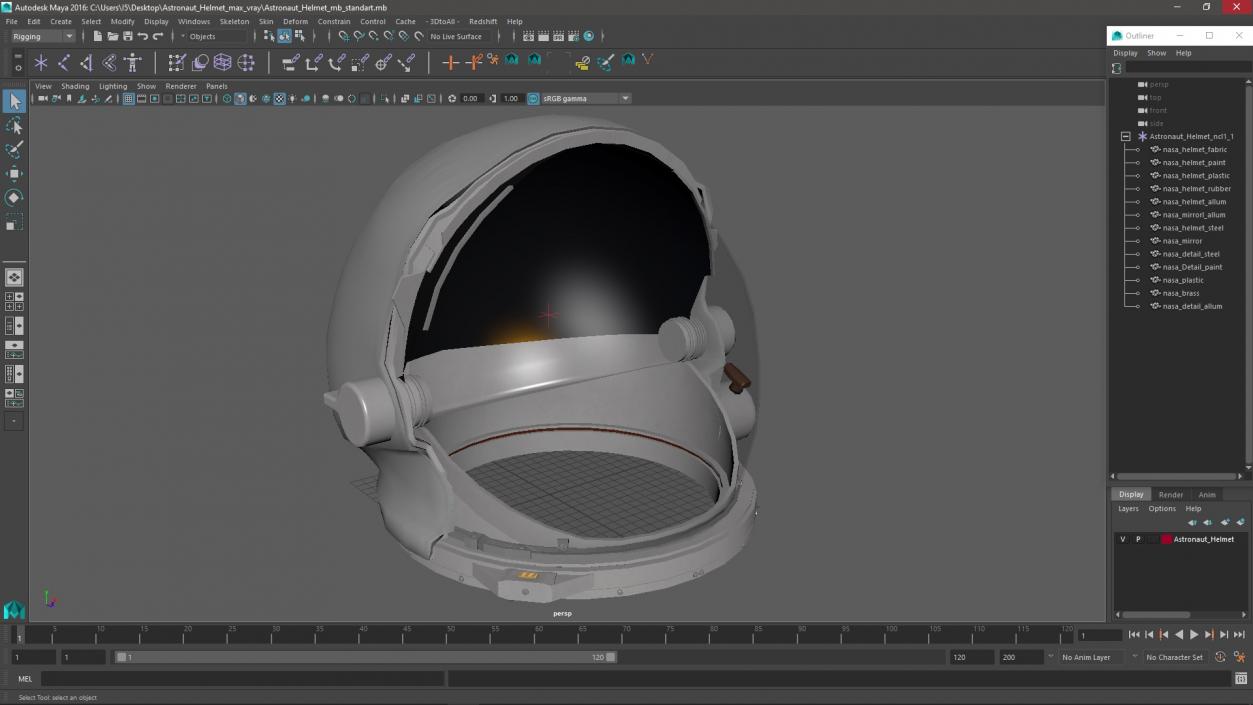 3D Astronaut Helmet 3 model