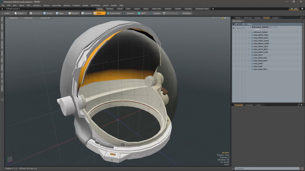 3D Astronaut Helmet 3 model