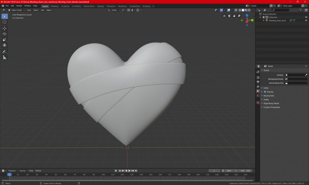 Emoji Mending Heart 3D model