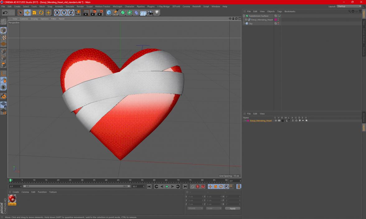 Emoji Mending Heart 3D model