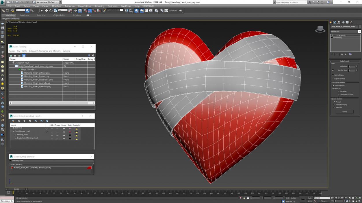 Emoji Mending Heart 3D model