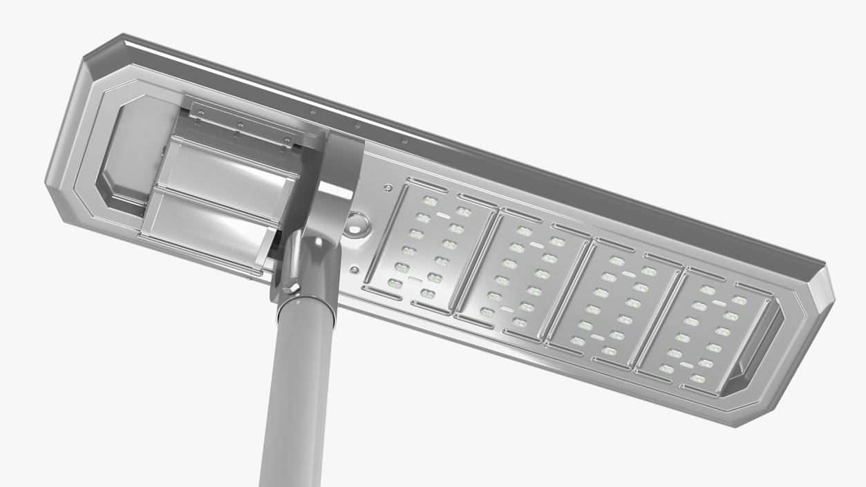 Solar Garden Light Post with Integrated Battery 3D