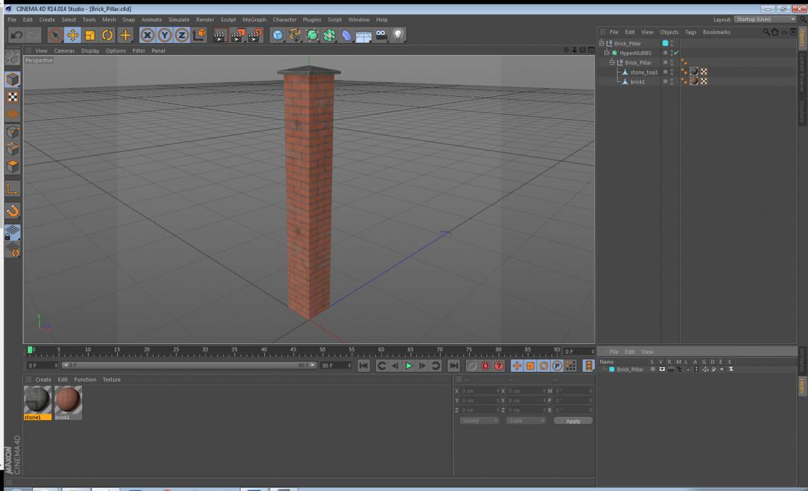 Brick Pillar 3D