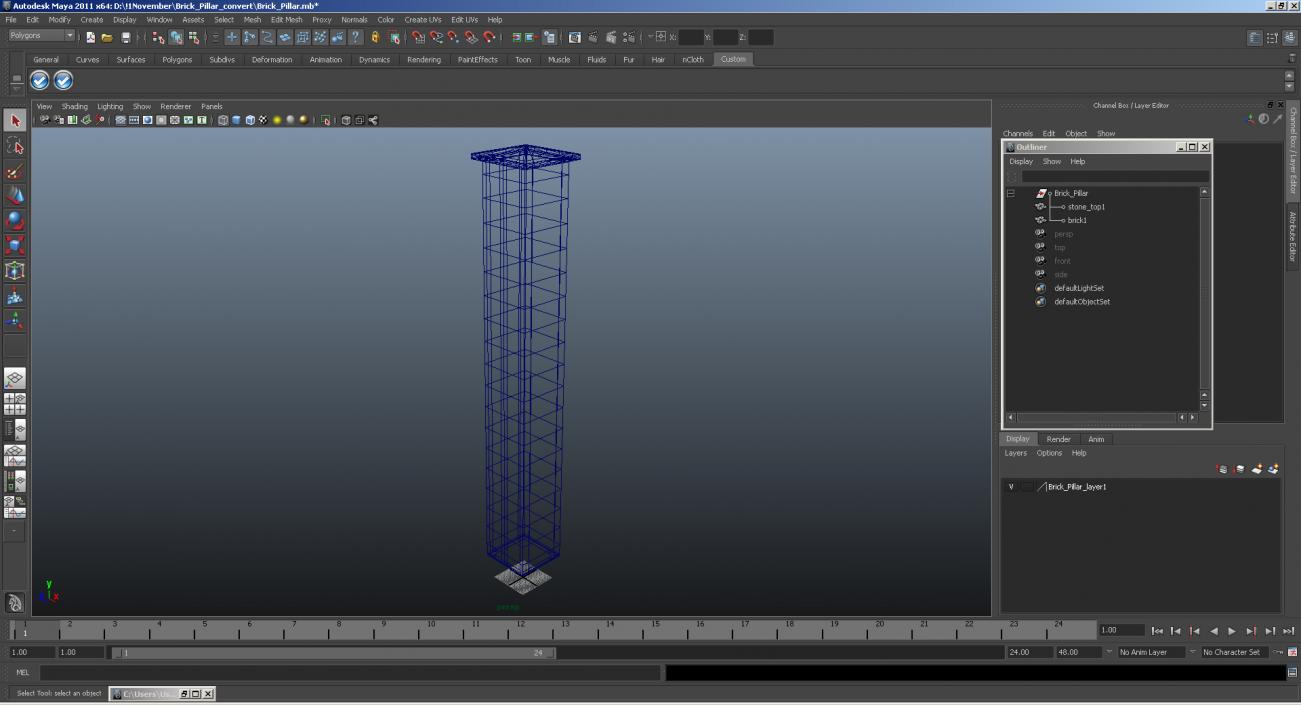 Brick Pillar 3D