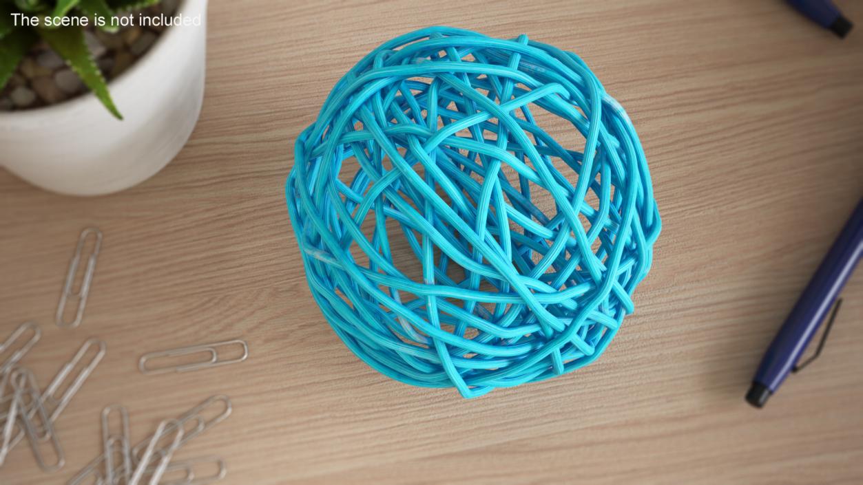 3D Rattan Twig Ball Blue