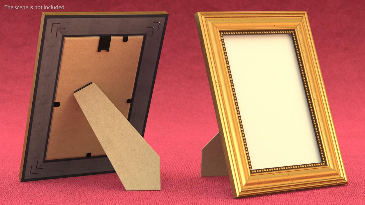 Small Gold Photo Frame 3D